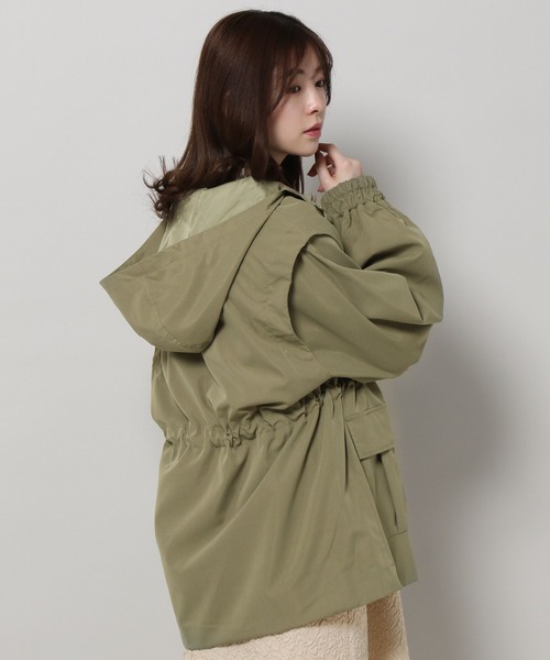 ALAND(エーランド)の「3.3 Field Trip/2WAYミリタリーコート 2199757(ダウンジャケット/コート・レディース・チャコール/カーキ/アイボリー・MEDIUM/LARGE)」の16枚目の写真