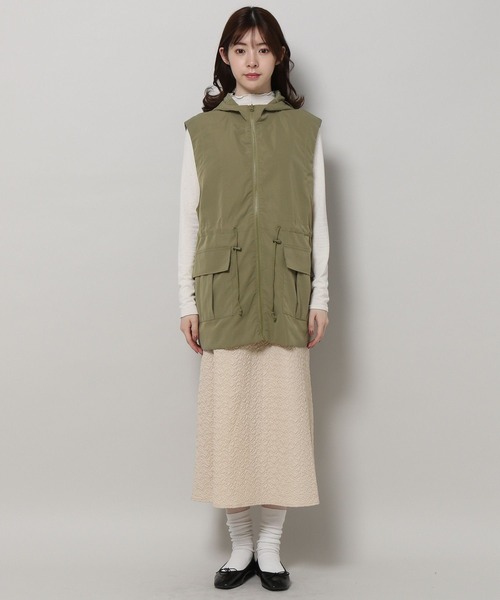 ALAND(エーランド)の「3.3 Field Trip/2WAYミリタリーコート 2199757(ダウンジャケット/コート・レディース・チャコール/カーキ/アイボリー・MEDIUM/LARGE)」の19枚目の写真