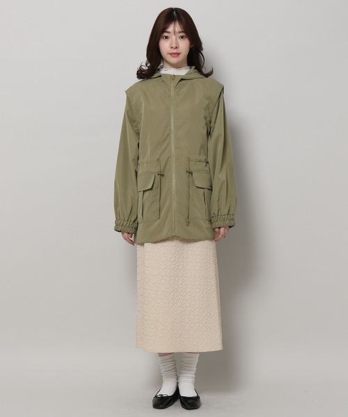 ALAND(エーランド)の「3.3 Field Trip/2WAYミリタリーコート 2199757(ダウンジャケット/コート・レディース・チャコール/カーキ/アイボリー・MEDIUM/LARGE)」の21枚目の写真