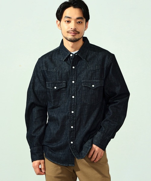 EDWIN（エドウィン）の「EDWIN エドウィン デニムウエスタンシャツ 長袖（シャツ/ブラウス・メンズ・ブルー/ライトインディゴブルー/インディゴブルー/ブラック系その他・SMALL/MEDIUM/LARGE/X-LARGE）」の11枚目の写真