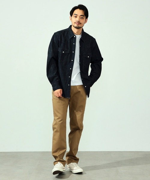 EDWIN（エドウィン）の「EDWIN エドウィン デニムウエスタンシャツ 長袖（シャツ/ブラウス・メンズ・ブルー/ライトインディゴブルー/インディゴブルー/ブラック系その他・SMALL/MEDIUM/LARGE/X-LARGE）」の17枚目の写真