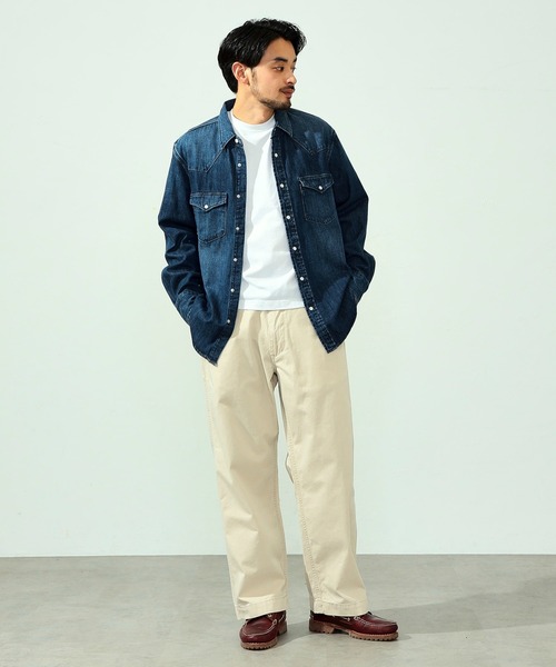 EDWIN（エドウィン）の「EDWIN エドウィン デニムウエスタンシャツ 長袖（シャツ/ブラウス・メンズ・ブルー/ライトインディゴブルー/インディゴブルー/ブラック系その他・SMALL/MEDIUM/LARGE/X-LARGE）」の22枚目の写真