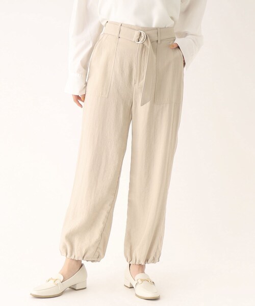 OPAQUE.CLIP(オペークドットクリップ)の「◆サテンベイカーパンツ【洗濯機洗い可】(その他パンツ・レディース・ライトベージュ/ブラック・36/40/38)」の2枚目の写真