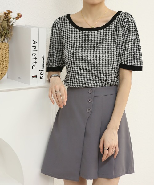 MAISON DE THERESE（メゾン ド テレーズ）の「ハイウエストAラインミニスカート（スカート・レディース・ブラック/グレー・M/S/L/XL）」の12枚目の写真
