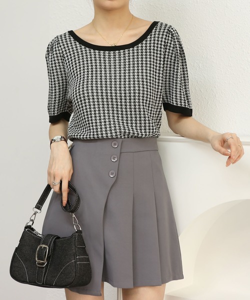 MAISON DE THERESE（メゾン ド テレーズ）の「ハイウエストAラインミニスカート（スカート・レディース・ブラック/グレー・M/S/L/XL）」の13枚目の写真