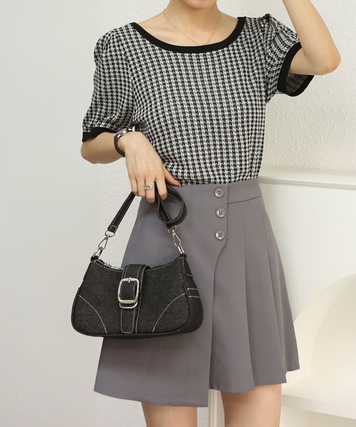 MAISON DE THERESE（メゾン ド テレーズ）の「ハイウエストAラインミニスカート（スカート・レディース・ブラック/グレー・M/S/L/XL）」の14枚目の写真