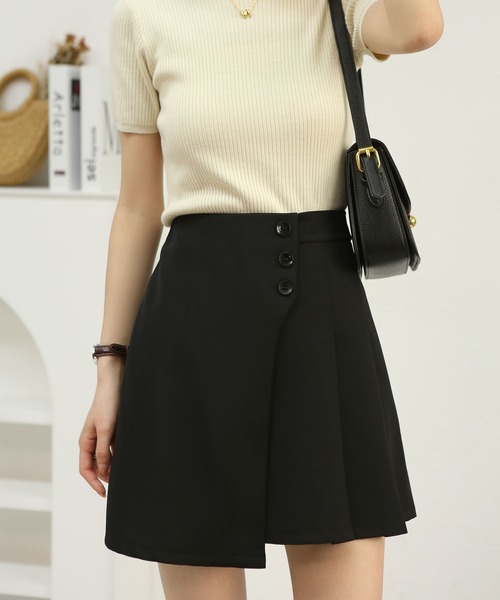 MAISON DE THERESE（メゾン ド テレーズ）の「ハイウエストAラインミニスカート（スカート・レディース・ブラック/グレー・M/S/L/XL）」の3枚目の写真