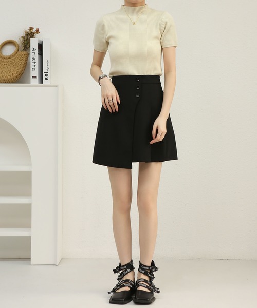 MAISON DE THERESE（メゾン ド テレーズ）の「ハイウエストAラインミニスカート（スカート・レディース・ブラック/グレー・M/S/L/XL）」の8枚目の写真