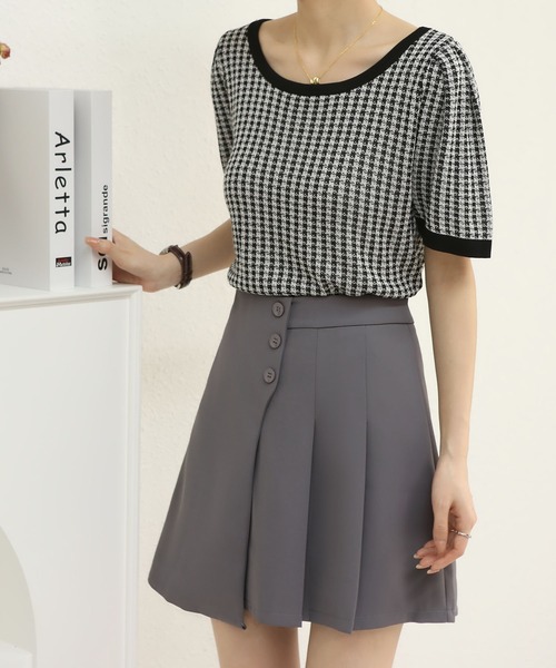 MAISON DE THERESE（メゾン ド テレーズ）の「ハイウエストAラインミニスカート（スカート・レディース・ブラック/グレー・M/S/L/XL）」の15枚目の写真
