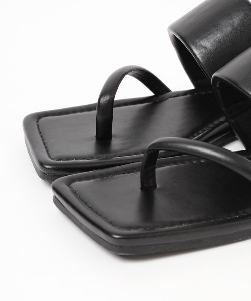 mysty woman（ミスティウーマン）の「スクエアトングサンダル 191570（サンダル・レディース・ブラック/ブラウン/アイボリー・MEDIUM/LARGE）」の21枚目の写真