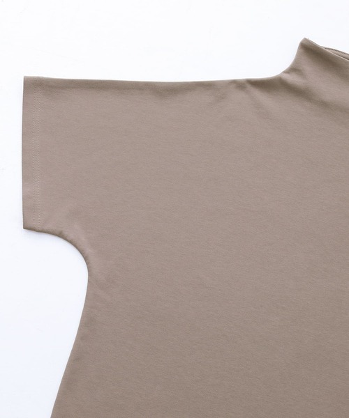 n'OrLABEL（ノアールレーベル）の「【機能素材】『ボトルネックTシャツ』（Tシャツ/カットソー・レディース・オフホワイト/ブラック/モカ・1/2）」の9枚目の写真