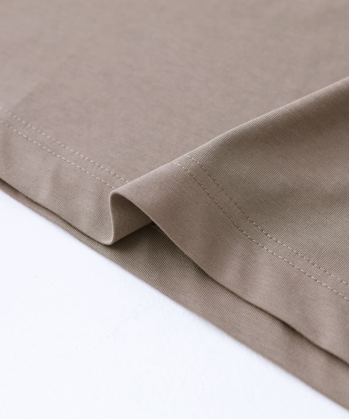 n'OrLABEL（ノアールレーベル）の「【機能素材】『ボトルネックTシャツ』（Tシャツ/カットソー・レディース・オフホワイト/ブラック/モカ・1/2）」の4枚目の写真