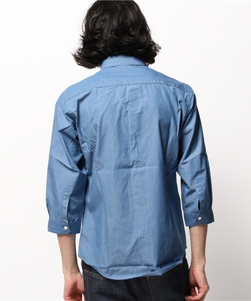 EDIFICE（エディフィス）の「◇80/2インディゴ BD7ブソデシャツ（シャツ/ブラウス・メンズ・ネイビー/サックスブルー・46/48/44）」の6枚目の写真