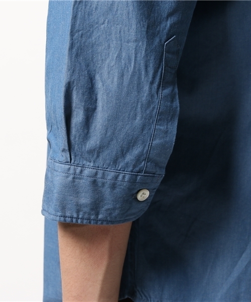 EDIFICE（エディフィス）の「◇80/2インディゴ BD7ブソデシャツ（シャツ/ブラウス・メンズ・ネイビー/サックスブルー・46/48/44）」の8枚目の写真