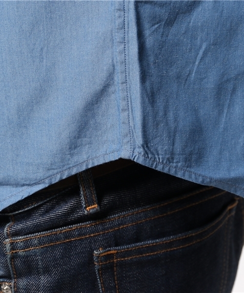 EDIFICE（エディフィス）の「◇80/2インディゴ BD7ブソデシャツ（シャツ/ブラウス・メンズ・ネイビー/サックスブルー・46/48/44）」の9枚目の写真