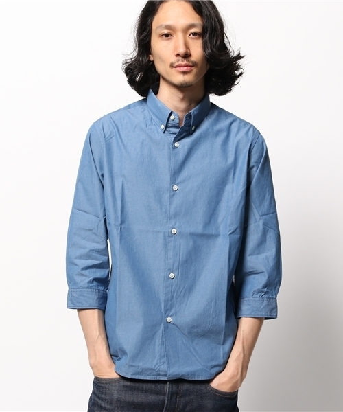 EDIFICE（エディフィス）の「◇80/2インディゴ BD7ブソデシャツ（シャツ/ブラウス・メンズ・ネイビー/サックスブルー・46/48/44）」の13枚目の写真