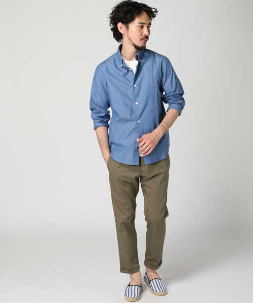 EDIFICE（エディフィス）の「◇80/2インディゴ BD7ブソデシャツ（シャツ/ブラウス・メンズ・ネイビー/サックスブルー・46/48/44）」の14枚目の写真