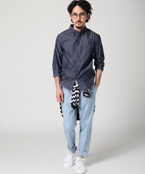 EDIFICE（エディフィス）の「◇80/2インディゴ BD7ブソデシャツ（シャツ/ブラウス・メンズ・ネイビー/サックスブルー・46/48/44）」の11枚目の写真