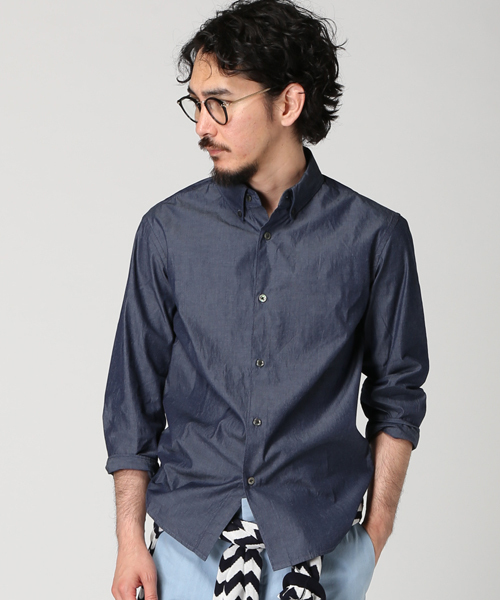 EDIFICE（エディフィス）の「◇80/2インディゴ BD7ブソデシャツ（シャツ/ブラウス・メンズ・ネイビー/サックスブルー・46/48/44）」の15枚目の写真