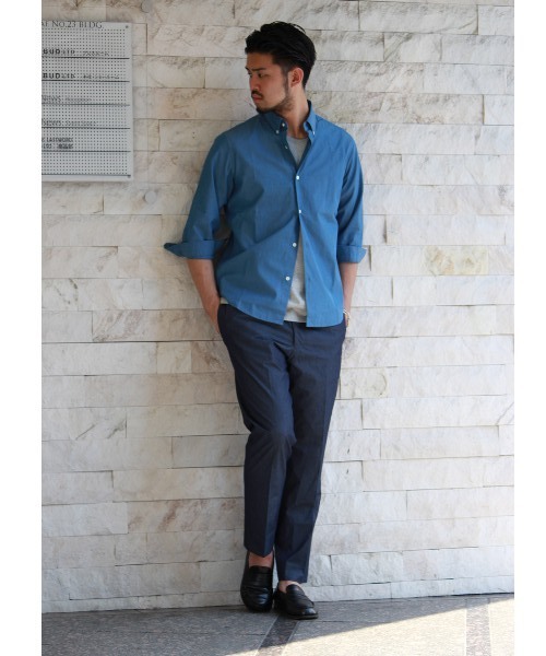 EDIFICE（エディフィス）の「◇80/2インディゴ BD7ブソデシャツ（シャツ/ブラウス・メンズ・ネイビー/サックスブルー・46/48/44）」の18枚目の写真