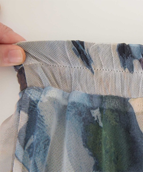 miette（ミエット）の「プリントチュールギャザースカート（スカート・レディース・オレンジ/ダークグリーン/ブラック/ライトベージュ/チャコール/ブルー・FREE）」の22枚目の写真