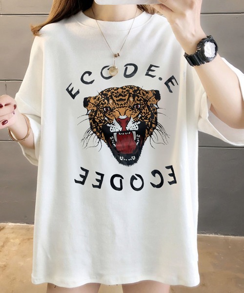 DiamondHearts(ダイヤモンドハーツ)の「タイガープリントTシャツ(Tシャツ/カットソー・レディース・ホワイト/ブラック・FREE)」の19枚目の写真