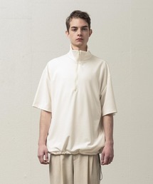 T/RポンチハーフジップTシャツ