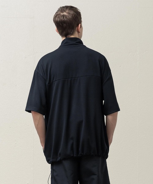 SLICK（スリック）の「T/RポンチハーフジップTシャツ（Tシャツ/カットソー・メンズ・オフホワイト/グレー/ブラック・1/3/2）」の7枚目の写真