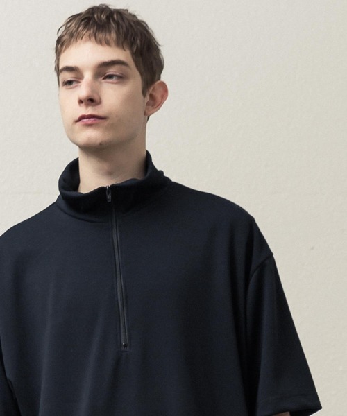 SLICK（スリック）の「T/RポンチハーフジップTシャツ（Tシャツ/カットソー・メンズ・オフホワイト/グレー/ブラック・1/3/2）」の18枚目の写真