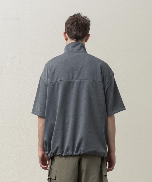 SLICK（スリック）の「T/RポンチハーフジップTシャツ（Tシャツ/カットソー・メンズ・オフホワイト/グレー/ブラック・1/3/2）」の11枚目の写真