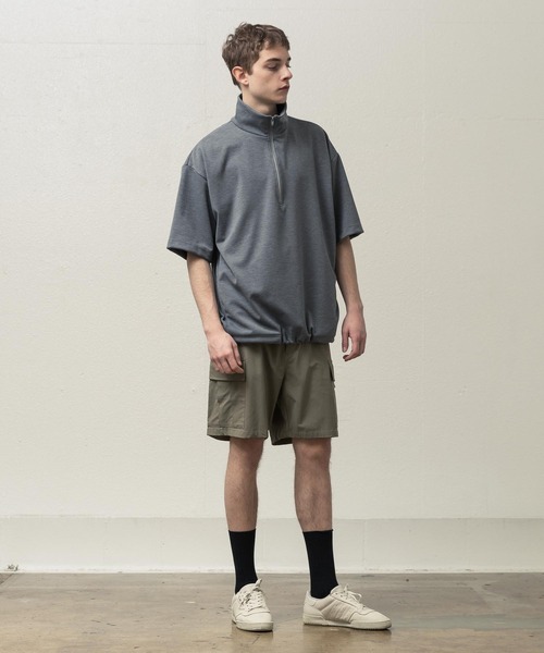 SLICK（スリック）の「T/RポンチハーフジップTシャツ（Tシャツ/カットソー・メンズ・オフホワイト/グレー/ブラック・1/3/2）」の22枚目の写真