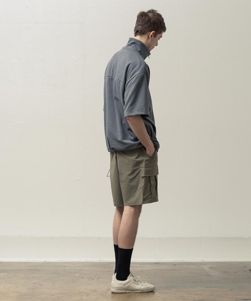 SLICK（スリック）の「T/RポンチハーフジップTシャツ（Tシャツ/カットソー・メンズ・オフホワイト/グレー/ブラック・1/3/2）」の14枚目の写真