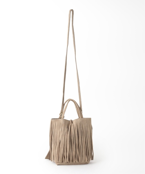 MARLON FIRENZE(マーロンフィレンツェ)の「【MARLON FIRENZE/マルロン】スエードフリンジ2WAYバッグ(ハンドバッグ・レディース・ベージュ・FREE)」の11枚目の写真