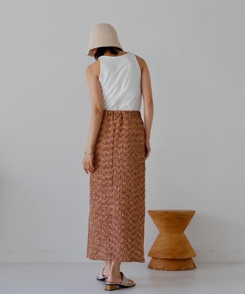 hellam(へラム)の「メランジタイトスカート(スカート・レディース・ブラウン/チャコールグレー・FREE)」の10枚目の写真