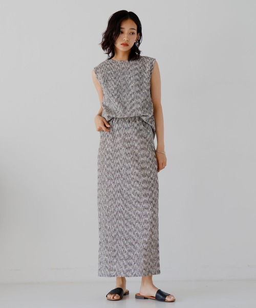 hellam(へラム)の「メランジタイトスカート(スカート・レディース・ブラウン/チャコールグレー・FREE)」の15枚目の写真