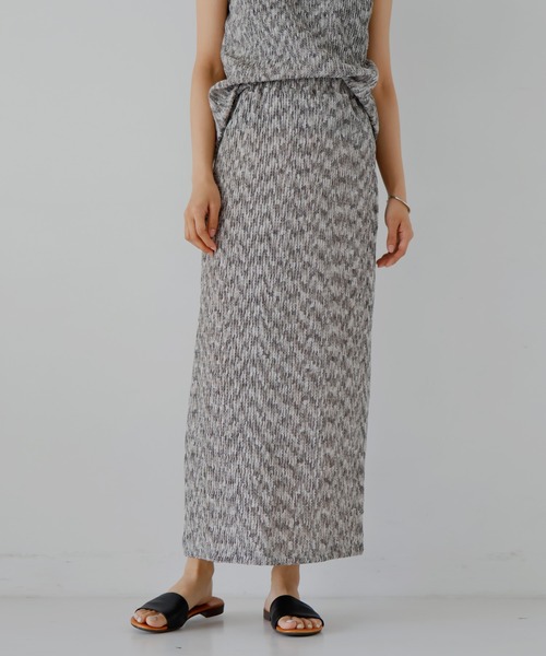 hellam(へラム)の「メランジタイトスカート(スカート・レディース・ブラウン/チャコールグレー・FREE)」の16枚目の写真