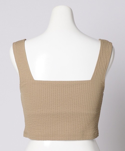 bijorie（ビジュリィ）の「【bijorie】カップ付き ワッフルブラトップ／Waffle series（タンクトップ・レディース・ブラック/モカ・MEDIUM/LARGE/LG）」の9枚目の写真