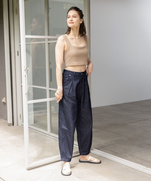 bijorie（ビジュリィ）の「【bijorie】カップ付き ワッフルブラトップ／Waffle series（タンクトップ・レディース・ブラック/モカ・MEDIUM/LARGE/LG）」の10枚目の写真