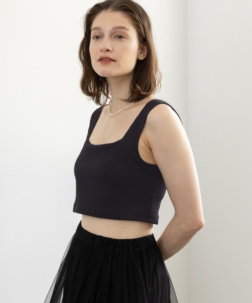 bijorie（ビジュリィ）の「【bijorie】カップ付き ワッフルブラトップ／Waffle series（タンクトップ・レディース・ブラック/モカ・MEDIUM/LARGE/LG）」の14枚目の写真