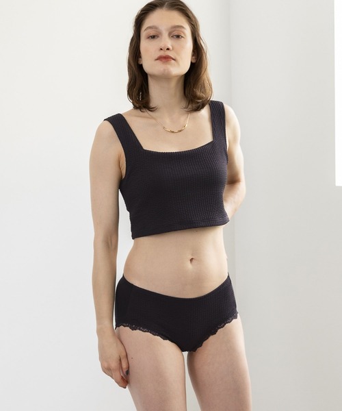 bijorie（ビジュリィ）の「【bijorie】カップ付き ワッフルブラトップ／Waffle series（タンクトップ・レディース・ブラック/モカ・MEDIUM/LARGE/LG）」の16枚目の写真