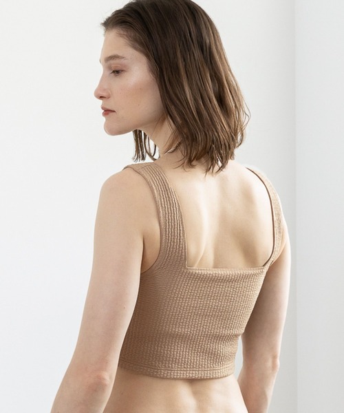 bijorie（ビジュリィ）の「【bijorie】カップ付き ワッフルブラトップ／Waffle series（タンクトップ・レディース・ブラック/モカ・MEDIUM/LARGE/LG）」の20枚目の写真