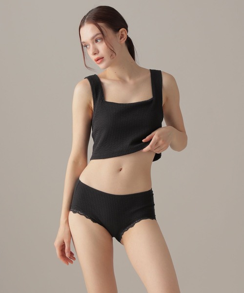 bijorie（ビジュリィ）の「【bijorie】カップ付き ワッフルブラトップ／Waffle series（タンクトップ・レディース・ブラック/モカ・MEDIUM/LARGE/LG）」の22枚目の写真