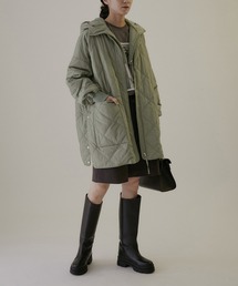 【雑誌掲載・撥水機能付き】バラクラバセットキルティングブルゾン/テントコート