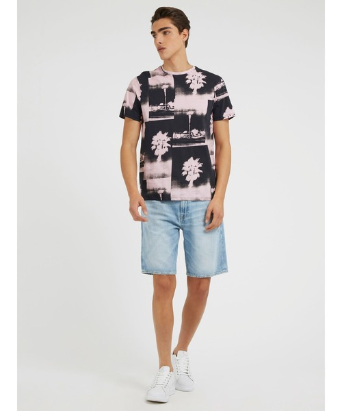 Guess（ゲス）の「Eco Basic La Palms Tree Tee Tシャツ（Tシャツ/カットソー・メンズ・ブラック/ブルー・MEDIUM/X-LARGE/SMALL/LARGE）」の9枚目の写真