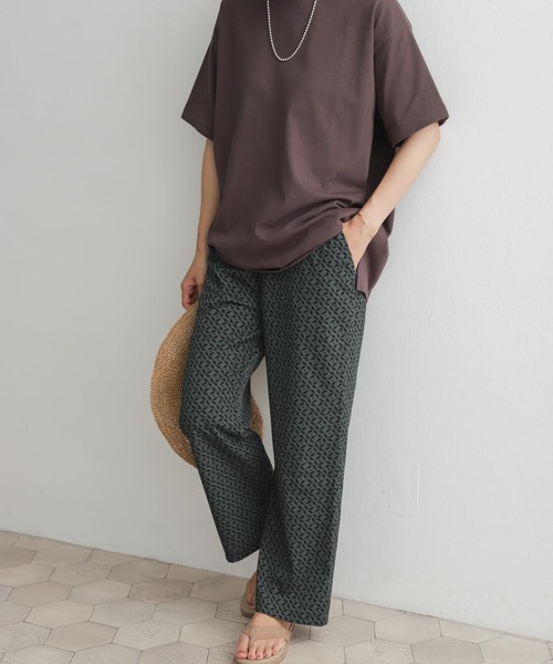 URBAN RESEARCH DOORS（アーバンリサーチドアーズ）の「プリントイージーパンツ（その他パンツ・レディース・グリーン/ネイビー・MEDIUM）」の9枚目の写真