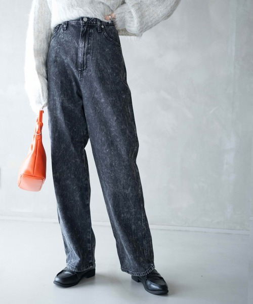 WEGO（ウィゴー）の「WEGO/【マルチサイズ】ルーズストレートデニムパンツ（デニムパンツ・レディース・インディゴブルー/ブラック/ダークインディゴブルー/ライトインディゴブルー/ブラック系その他/ホワイト・MEDIUM/X-SMALL/SMALL/LARGE/X-LARGE）」の3枚目の写真