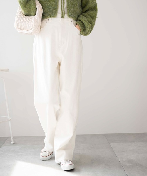 WEGO（ウィゴー）の「WEGO/【マルチサイズ】ルーズストレートデニムパンツ（デニムパンツ・レディース・インディゴブルー/ブラック/ダークインディゴブルー/ライトインディゴブルー/ブラック系その他/ホワイト・MEDIUM/X-SMALL/SMALL/LARGE/X-LARGE）」の2枚目の写真