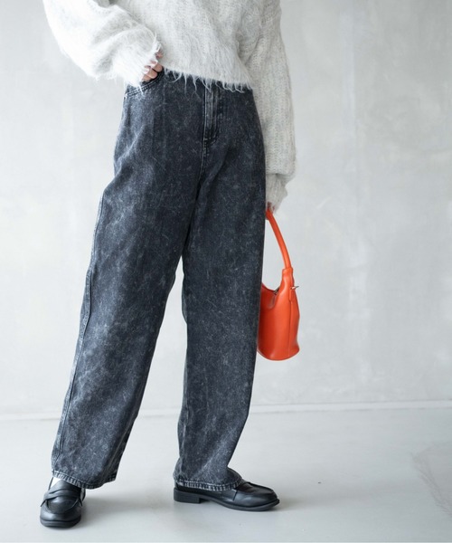 WEGO（ウィゴー）の「WEGO/【マルチサイズ】ルーズストレートデニムパンツ（デニムパンツ・レディース・インディゴブルー/ブラック/ダークインディゴブルー/ライトインディゴブルー/ブラック系その他/ホワイト・MEDIUM/X-SMALL/SMALL/LARGE/X-LARGE）」の22枚目の写真