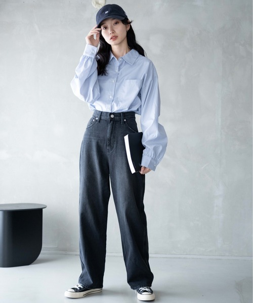 WEGO（ウィゴー）の「WEGO/【マルチサイズ】ルーズストレートデニムパンツ（デニムパンツ・レディース・インディゴブルー/ブラック/ダークインディゴブルー/ライトインディゴブルー/ブラック系その他/ホワイト・MEDIUM/X-SMALL/SMALL/LARGE/X-LARGE）」の14枚目の写真