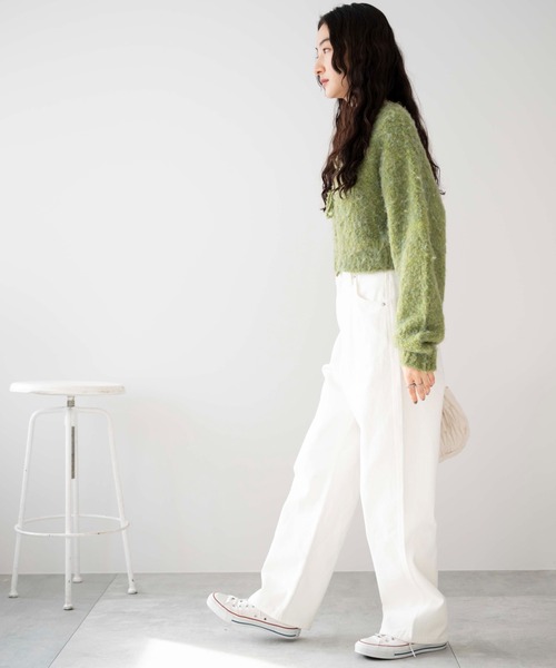 WEGO（ウィゴー）の「WEGO/【マルチサイズ】ルーズストレートデニムパンツ（デニムパンツ・レディース・インディゴブルー/ブラック/ダークインディゴブルー/ライトインディゴブルー/ブラック系その他/ホワイト・MEDIUM/X-SMALL/SMALL/LARGE/X-LARGE）」の8枚目の写真